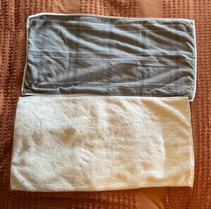 Authentic UGG Reversible Plaid & Sherpa King Pillow Shams (Set of 2)  Gray/Cream